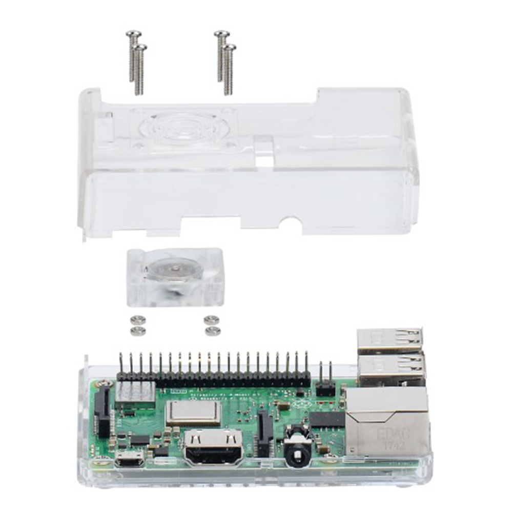 Kit caja transparente y accesorios para Rpi 3 