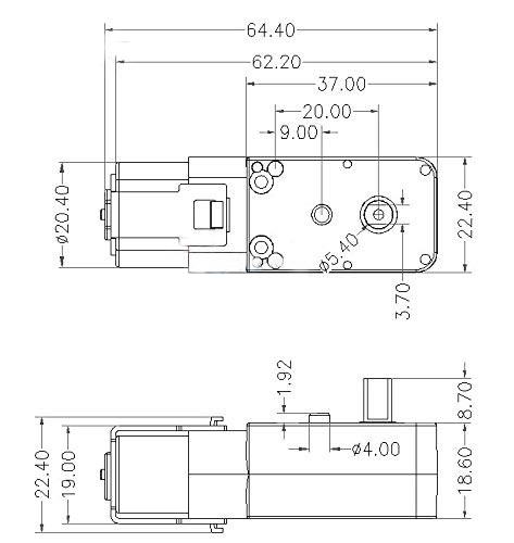 Motorreductor: 6VDC 110RPM- Full metal