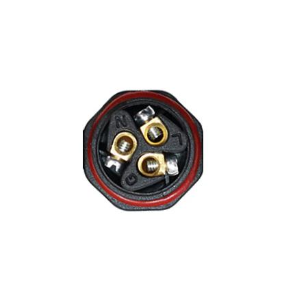 Conector unión 2 canales de 3 líneas impermeable IP68 para cable encauchetado