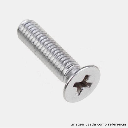 Tornillo en acero 304 cabeza plana M3 x 6mm