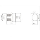 Conector impermeable de alta calidad M8 hembra de 5 pines para montaje en PCB recto