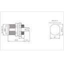 Conector impermeable de alta calidad M8 hembra de 4 pines para montaje en PCB recto con puesta a tierra