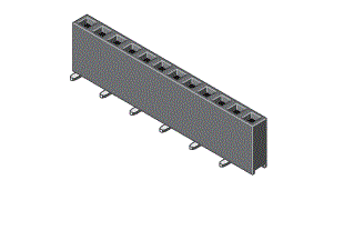 Header hembra 12P SMD - 2.54mm. Pin izquierdo