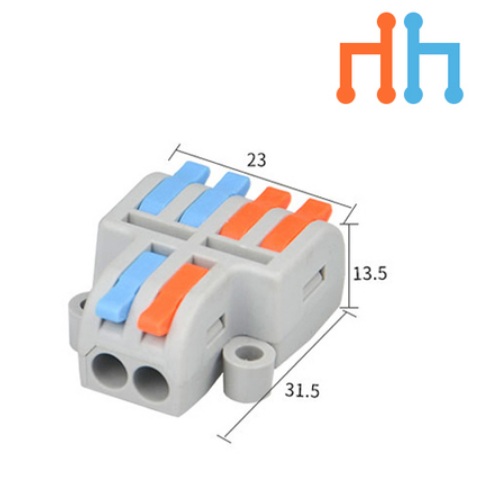 Miniconector terminal con palanca DF-42. Claro