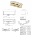 Conector 1.25 para impreso horizontal de 8P