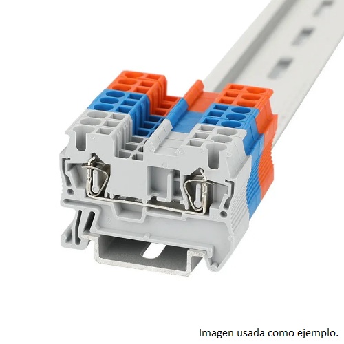 Terminal de conexión ST-2.5 para riel DIN. Azul