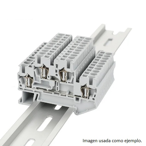 Terminal de conexión STTB-2.5 para riel DIN. Naranja