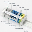 Porta fusible para riel DIN 12V y 24V. Roja