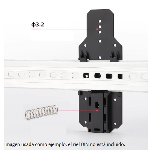 Soporte riel DIN para fuente y transformadores.ZL10K