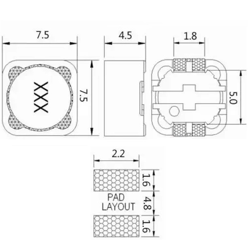 Inductor blindado 100UH. SMD