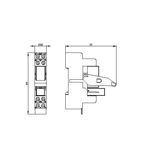 Relé 8 pines 2 contactos 220 VAC-Siemens