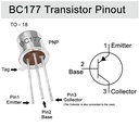 Transistor PNP BC177 45V 100mA