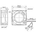 Ventilador 80x80x38mm 230V balinera FULLTECH