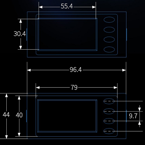 Voltimetro-Amperimetro digital con LCD. 260V, 20A