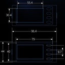 Voltimetro-Amperimetro digital con LCD. 260V, 20A