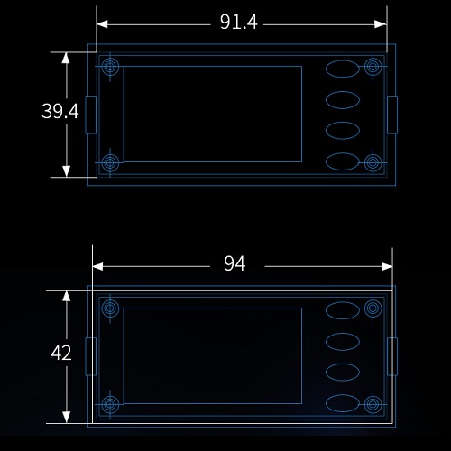 Voltimetro-Amperimetro digital con LCD. 260V, 20A