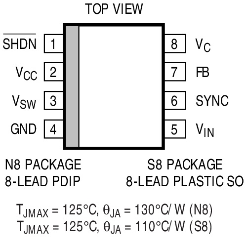 Regulador de voltaje ajustable 440mA 7.4V a 60V