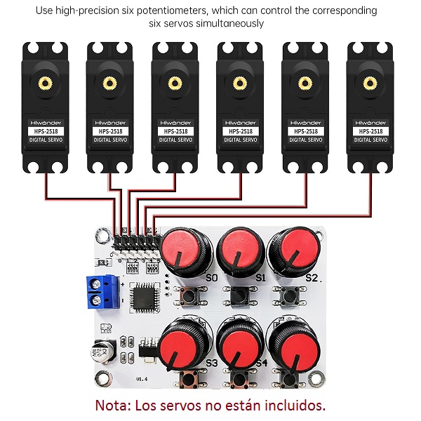 Probador de servo digital de 6 canales