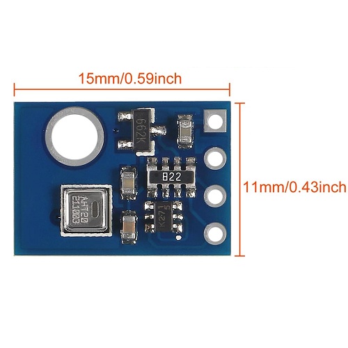 Tarjeta sensor de humedad y temperatura. AHT20