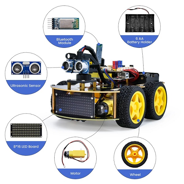 Kit robot 4WD BT. Para Arduino®