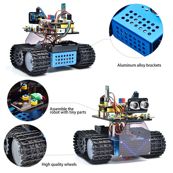 Kit mini robot tanque Caterpillar V3. Para Arduino®