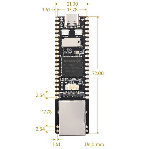 Placa de desarrollo micro Linux Luckfox Pico Pro/Max RV1106