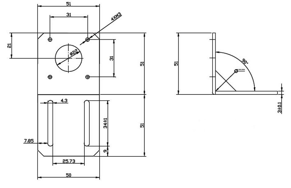 Soporte para Motor Paso a Paso NEMA 17