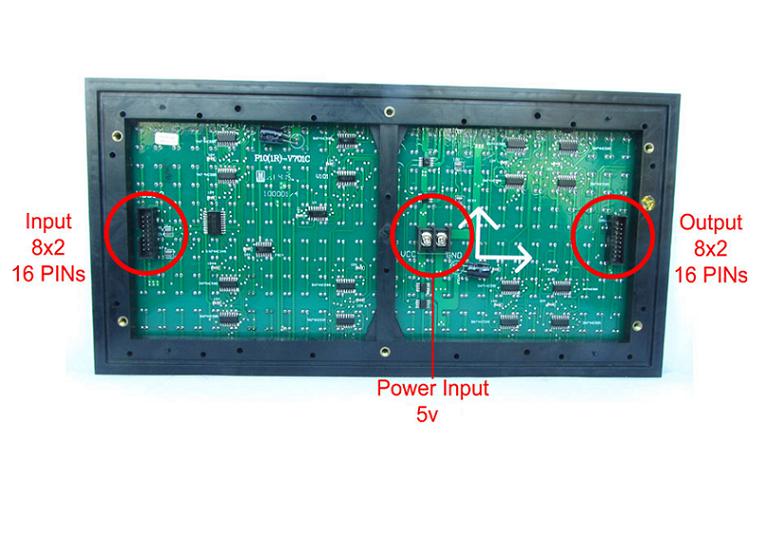 Matriz de LEDs 32x16 para exteriores-Verde