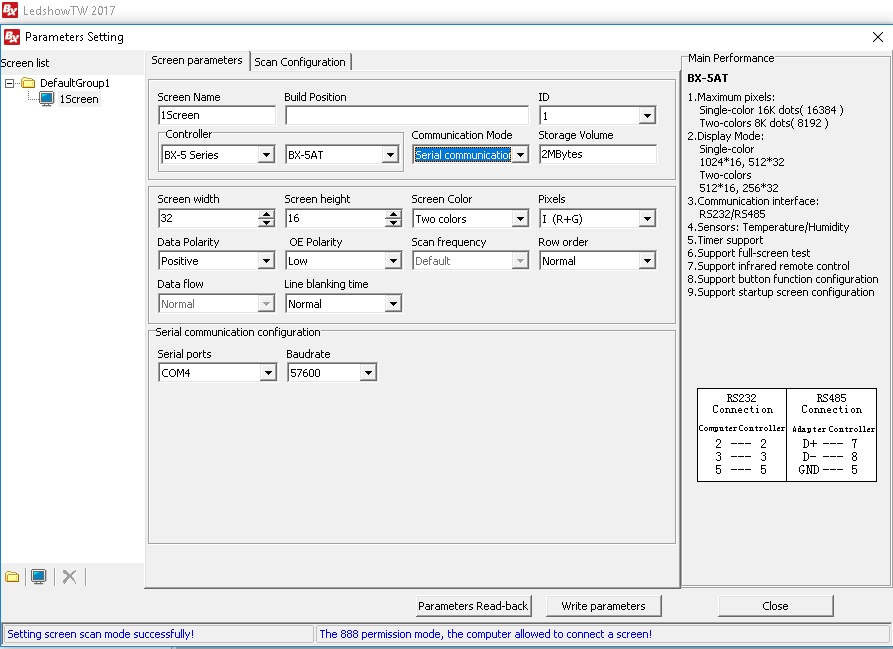 Matriz de LEDs 32x16 para exteriores-RB