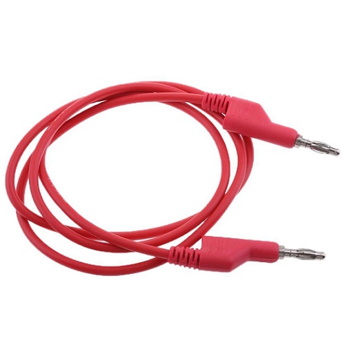 Cable banana banana 4mm rojo, 50cm cal.14