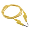 Cable banana banana 4mm amarillo, 50cm cal.14