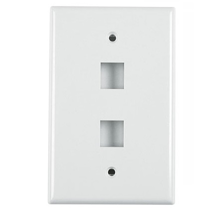 Faceplate para jack RJ45 2 puertos