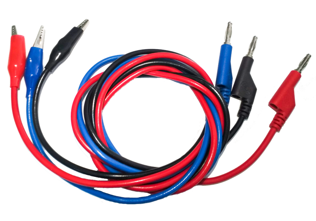 Kit de 3 Cables banana-caiman