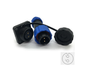 Conector impermeable de 2 pines para chasis