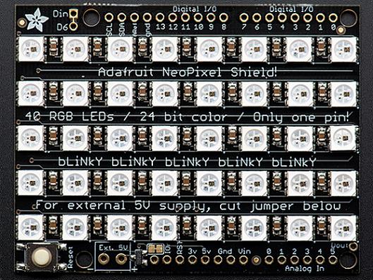 Arreglo de LEDs RGB Neopixel x 40 para Arduino™