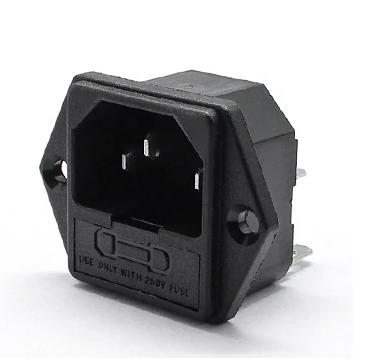 Conector 250VAC 10A, para panel