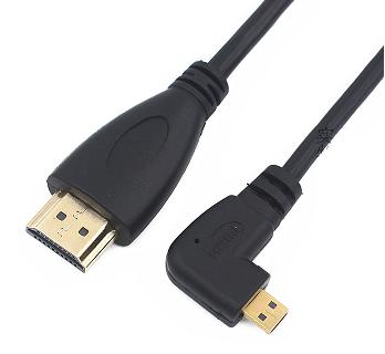 Cable micro HDMI a HDMI izquierdo