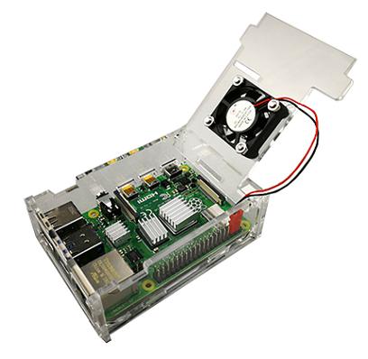 Kit de caja disipadores y ventilador para Raspberry Pi 4 transparente