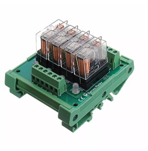 Tarjeta de salida para PLC con rele Omron de 12V 4 canales