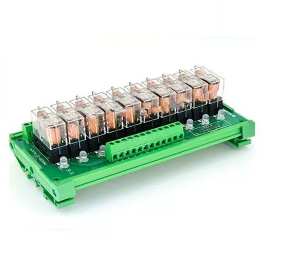 Tarjeta de salida para PLC con rele Omron de 12V 10 canales