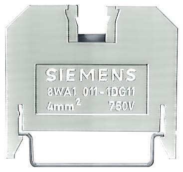 Bornera riel omega 6.5mm DIN-Siemens  18 - 10 AWG