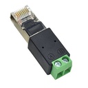 Conector terminal RJ45 a 485 2 pines (A a PIN1 + B a PIN2)