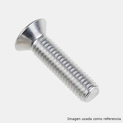 Tornillo en acero 304 cabeza plana M3 x 6mm