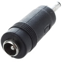 Conector plug DC hembra 5.5x2.1mm a macho 3x1.1mm