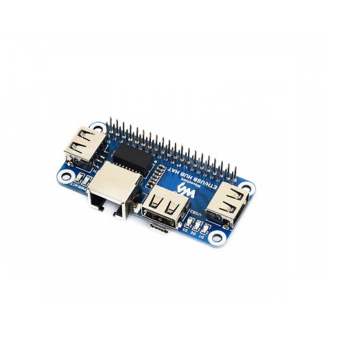 Ethernet / USB HUB HAT para Raspberry Pi, 1x RJ45, 3x USB