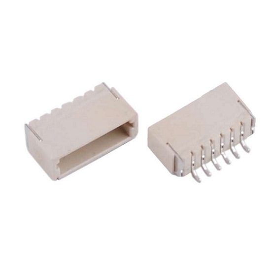 Conector SH1.0 SMD horizontal de 6 pines