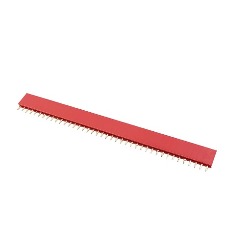 Header hembra 1x40P - 2.54mm Rojo