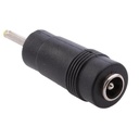 Conector plug DC hembra 5.5x2.1mm a macho 2.5x0.7mm  X