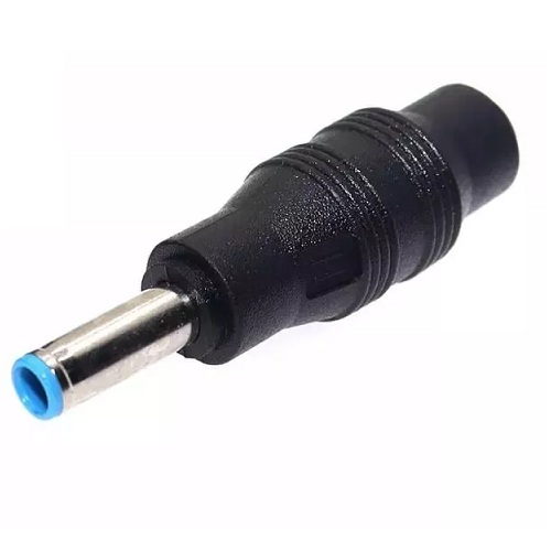 Conector plug DC macho 5.5x2.1mm a hembra 3.5x1.35mm Azul