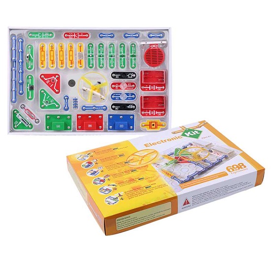 Kit de bloques de aprendizaje de electrónica para niños 48 pcs 698 Experimentos